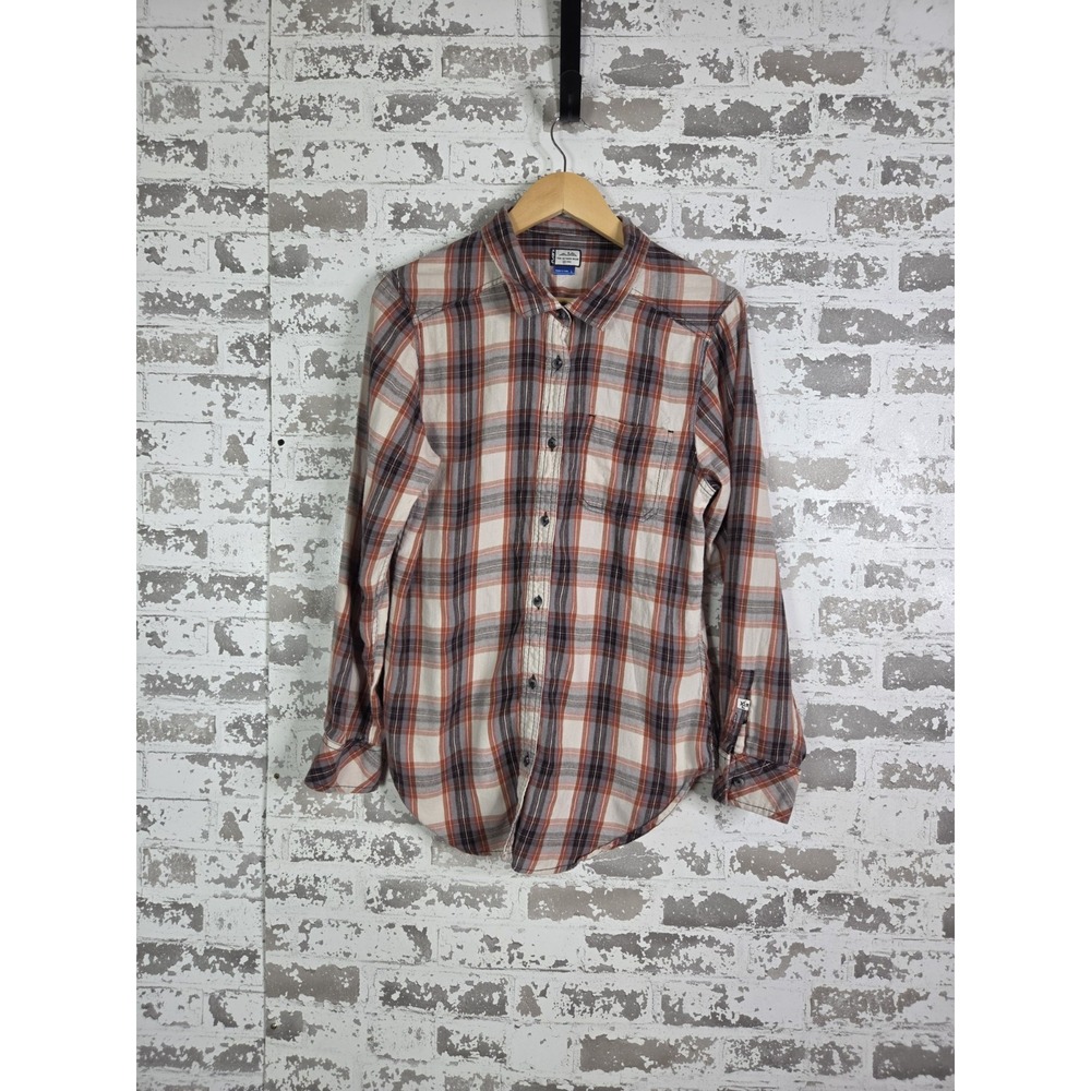 Kavu Red Plaid Button-Down Shirt Size Large Outdoors Cabincore